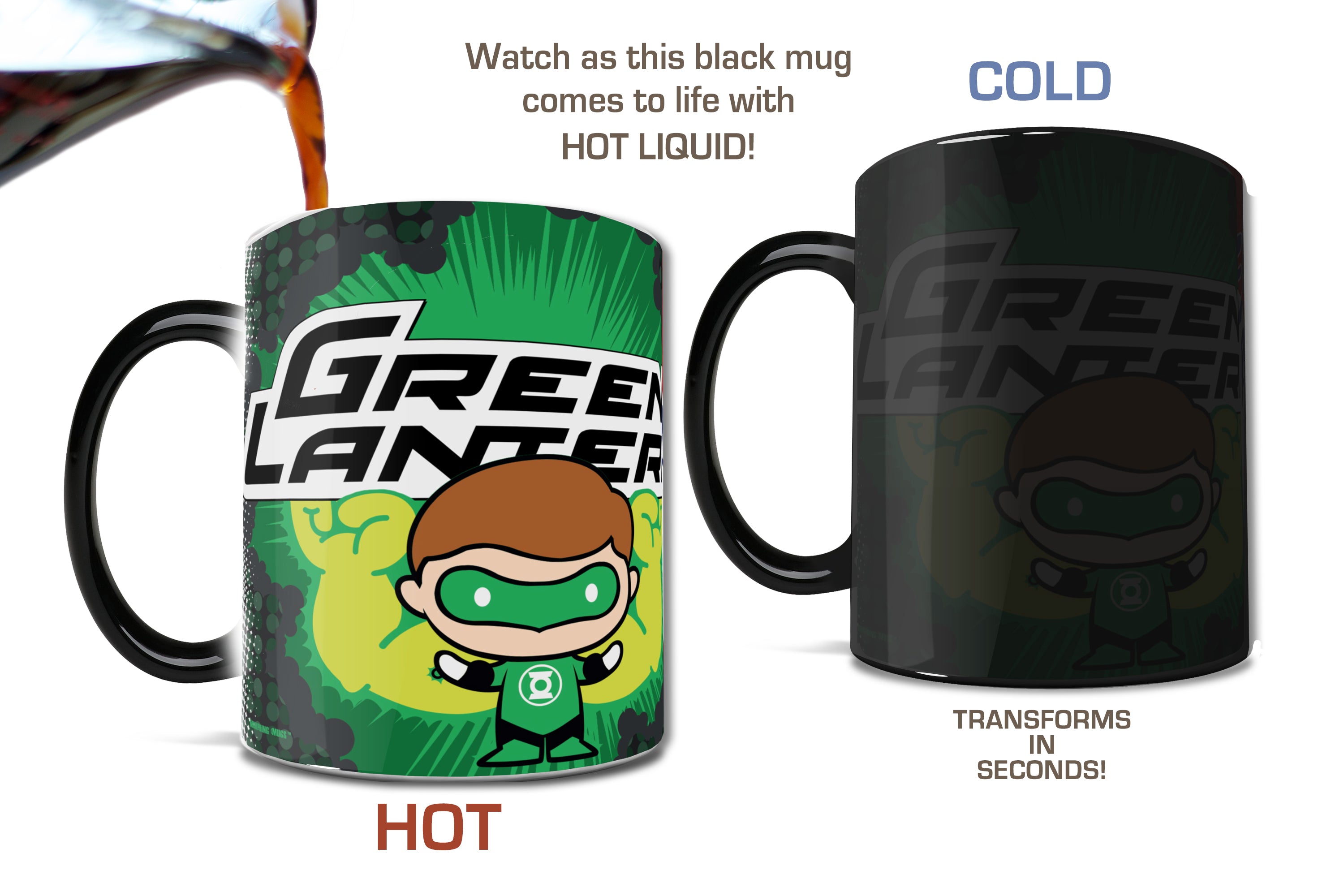 DC Comics (Justice League - Green Lantern Cartoon) Morphing Mugs® Heat-Sensitive Mug MMUG642
